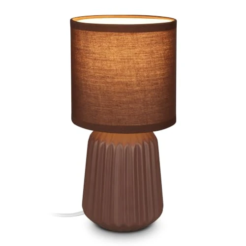 Oferta limitada: Briloner - Lámpara De Mesa Pie Cerámico E14 Máx. 25W Marrone 13x27 cm de 16.95 € a 16.95 € (ahorro 0.00%)