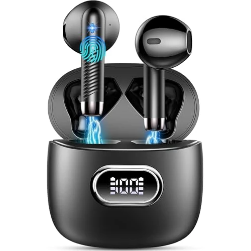 Zeitlich begrenztes Angebot: Bluetooth Kopfhörer Kabellos, 50 Std. Earbuds, 6 EQ App, Bluetooth 5.4 von 32.99 € auf 23.99 € (27% Rabatt)