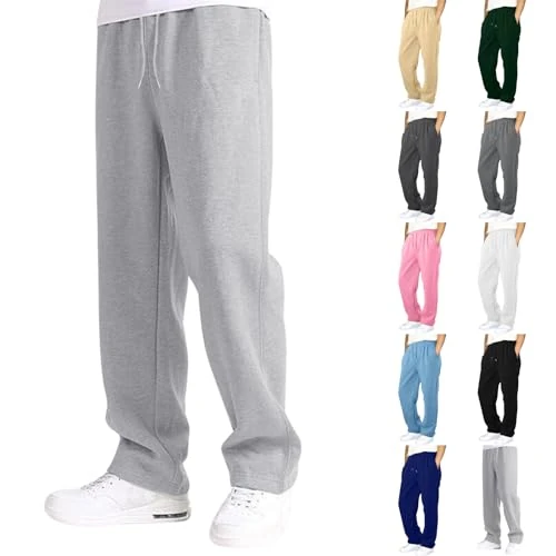 Offerta a tempo: Pantaloni Tuta Uomo,Pantaloni Tuta Uomo Sportivi Baggy Jogger Palestra Ginnastica Sportwear Tasche Coulisse Casual Fitness Versatile, per Il Tempo Libero Pantalone Larghi per Running Sport Grigio M - 0.00% da 23.98 € a 23.98 €