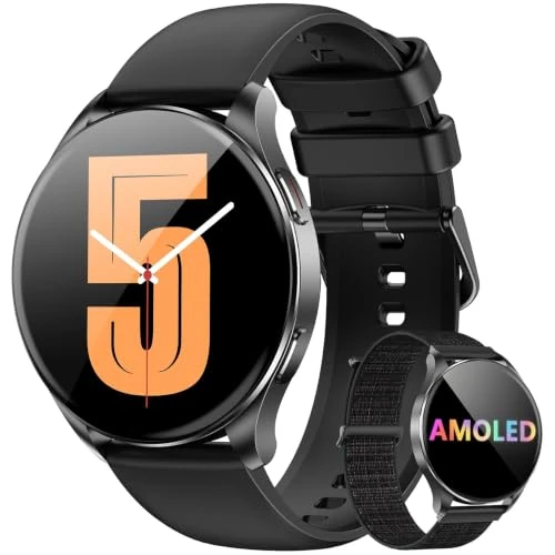 Offerta a tempo: Blackview Smartwatch Uomo Donna, Effettua e Rispondi alle Chiamate, 1.43' HD AMOLED Orologio Smartwatch Fitness con 112+ Sportive/SpO2/Monitoraggio del Sonno/Cardiofrequenzimetro per Android IOS - 70% da 199.99 € a 59.99 €