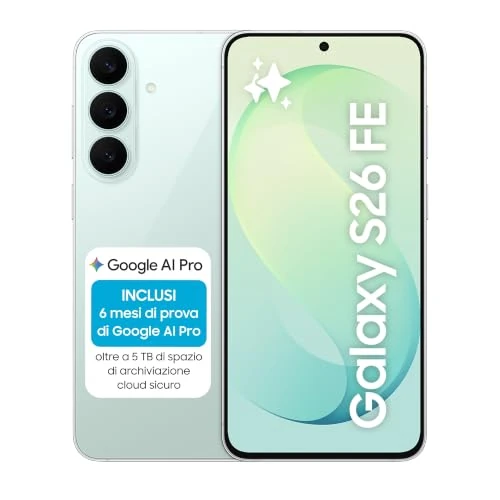 Offerta a tempo: Samsung Galaxy S26 FE, 128GB, Pistachio [Versione Italiana] - 6% da 799.00 € a 749.00 €