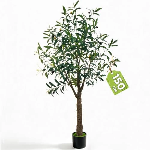 Offre limitée : RidgeRover Olivier Artificiel 150cm, Plante Artificielle Réaliste et Réglable, Grand Arbre Déco Intérieur Extérieur pour Salon, Bureau, Café de 59.99 € à 59.99 € (0.00% de remise)