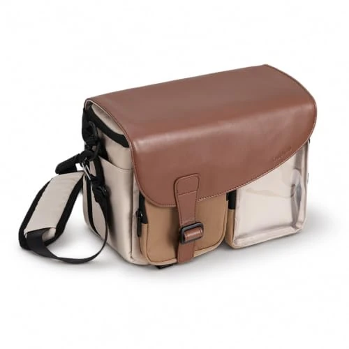 Limited-time offer: TARION Vintage Camera Shoulder Bag for Mirrorless Compact 6L Icon YC6 Brown | Detachable Clear Storage Bag, MOLLE Panel, Fits 1 Camera 2 Lenses, Padded Strap, Crossbody Messenger bag for Street Shoots from $49.99 to $45.99 (save 8%)
