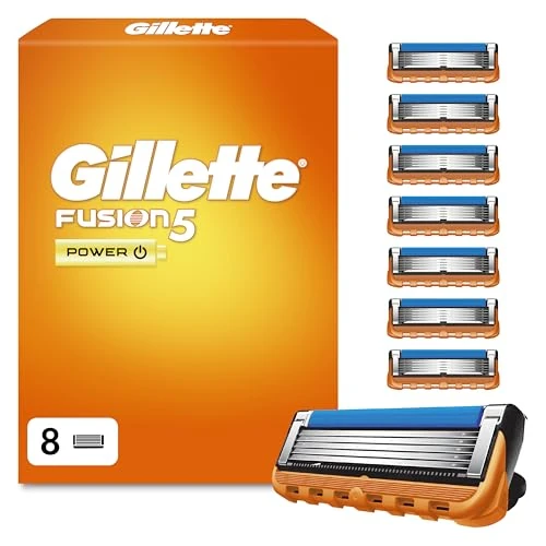 Offerta a tempo: Gillette Lamette Fusion Power 8 Cartucce per Rasoio Barba Uomo, Multicolore - 60% da 69.99 € a 27.99 €