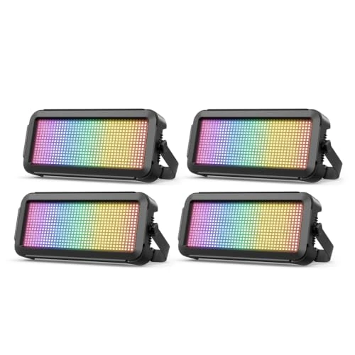 Tijdelijke aanbieding: GdjRttk 4PCS 120W Wandwasserlamp buiten, 640 x 0.5W RGB LED Straler met Stroboscoop Lichteffecten, DMX Bühnenlicht met Geluidsactivering en 32 Lichteffecten voor Podium Livestream Bruiloft Festival van 312.45 € naar 312.45 € (0.00% 