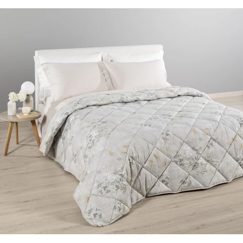 Offerta a tempo: Caleffi Piumone Invernale Singolo 170x265 Cotone Botanic | trapunta e piumino da letto caldo, fronte in puro cotone, retro microfibra, imbottitura 300 g/m², Made in Italy - 20% da 89.00 € a 70.99 €