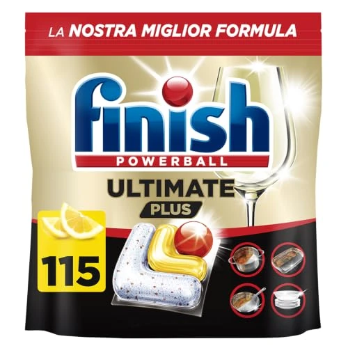 Offerta a tempo: Finish Pastiglie Lavastoviglie Ultimate PLUS, Limone, 115 Capsule - 0.00% da 18.99 € a 18.99 €