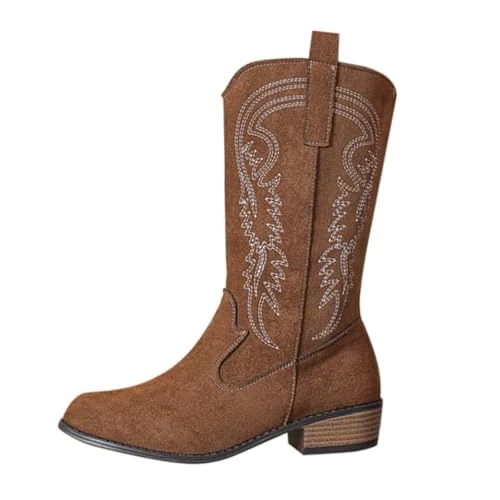 Offerta a tempo: Stivali Texani Western Stivali Cowboy Donna Alti con Punta Stivaletti - 40% da 39.97 € a 23.97 €