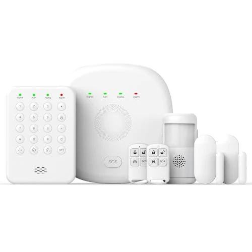 Offerta a tempo: PGST Allarme Casa Senza Fili,GSM 4G/Wi‑Fi Sistema Allarme Casa con Tastiera, Sensori Porta e Sensori di Movimento, Avvisi istantanei tramite App,Compatibile con Alexa e Google - 50% da 89.99 € a 44.98 €