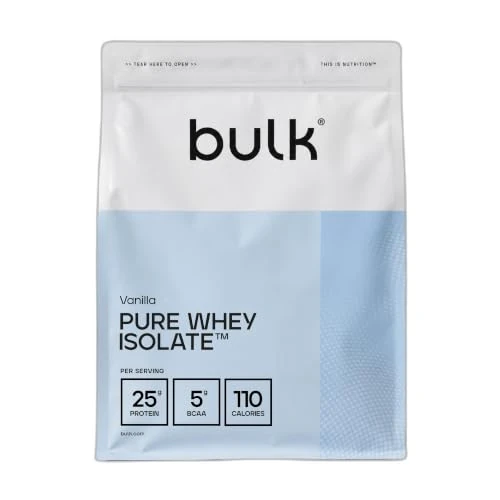Offerta a tempo: Bulk Pure Whey Isolate, Vaniglia, 900g - 55% da 122.70 € a 54.99 €