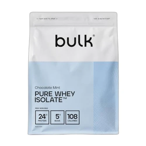 Offerta a tempo: Bulk Pure Whey Isolate, Cioccolato Menta, 2kg - 55% da 245.43 € a 109.99 €