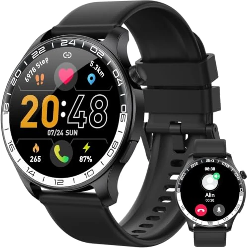 Offerta a tempo: 2026 Smartwatch Uomo Donna, 1.43" HD AMOLED Orologio Smartwatch con Chiamate e Whatsapp, Orologio Digitale con 100+Sport, SpO2/Sonno/Cardiofrequenzimetro, IP68 Impermeabile Smart Watch per iOS Android - 69% da 99.99 € a 31.49 €