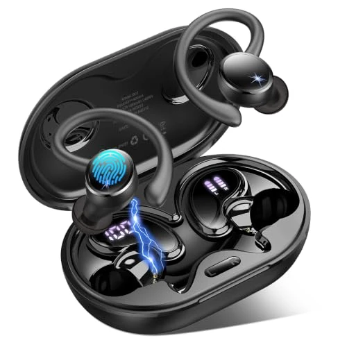 Offerta a tempo: 2026 Cuffie Bluetooth 5.4 Sport, 50 Ore Cuffie In Ear Cancellazione Rumore ENC e 4 HD Mics, Auricolari Bluetooth con 6D Bass Stereo, HiFi Cuffiette LED Display, IP7 Impermeabile Cuffie Senza Fili - 70% da 99.99 € a 29.99 €