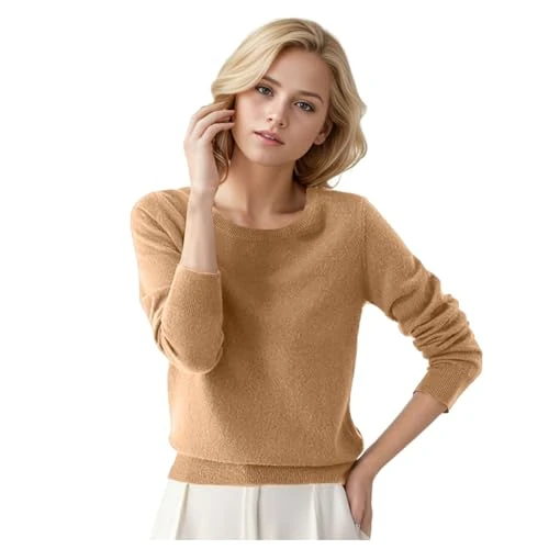 Offerta a tempo: Generico Maglione Donna Elegante con Scollo Tondo Oversize Inverno Tops per Autunno e InvernoPullover Maglione Lavorato a Maglia - 0.00% da 19.98 € a 19.98 €
