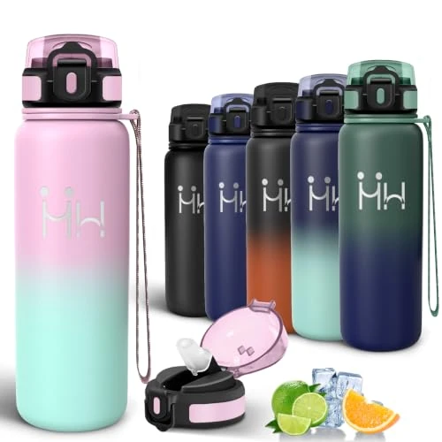 Offerta a tempo: Motswedi Borraccia Termica 750ml, Acciaio Inox, Bottiglia Termica, a Prova di Perdite, Borracce Termiche, 6 cannucce, Freddo 24h Caldo 12h, per Sport, Palestra, Ciclismo, Rosso Rosato & Ciano - 0.00% da 12.99 € a 12.99 €