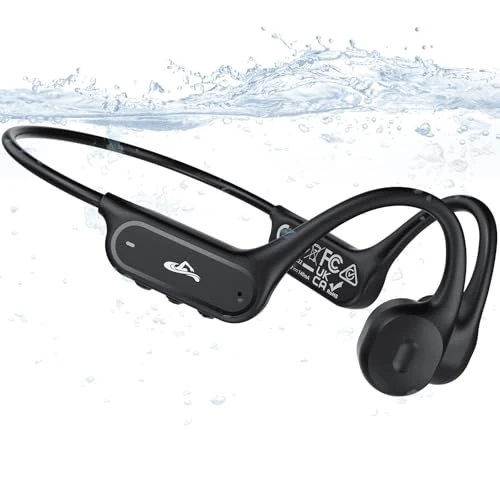 Offerta a tempo: Guudsoud Cuffie Conduzione Ossea Bluetooth 6.1, Cuffie Nuoto per Piscina IP68, Auricolari Conduzione Ossea, Built-in MP3 32G Memoria, Auricolari Subacquee per il Surf, Nuoto, Ciclismo, Corsa - 10% da 49.99 € a 44.99 €