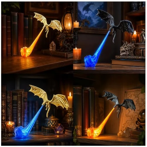 Offerta a tempo: Lampada LED Drago Sputafuoco Decorativa per Libreria e Scaffale A-Piccolo - 0.00% da 21.99 € a 21.99 €