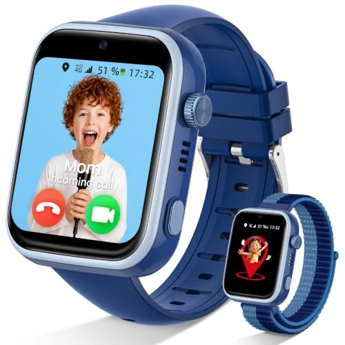 Oferta limitada: Pietraud 4G Mejorada Reloj Inteligente Niño con Llamadas, Azul de 79.99 € a 60.01 € (ahorro 25%)