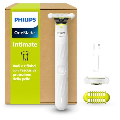 Offerta a tempo: Philips OneBlade Intimate - Rasatura e rifinitura con protezione extra per la pelle, Modello QP1930/30 - 22% da 44.99 € a 34.99 €