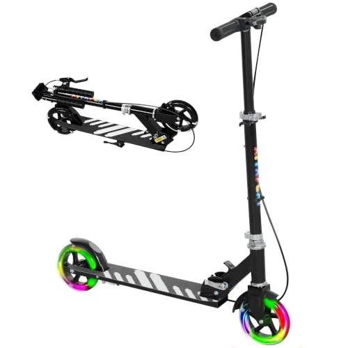 Offerta a tempo: AIYAPLAY Monopattino per Bambini 3-8 Anni Pieghevole Ruote Luminose Nero - 10% da 46.95 € a 42.25 €
