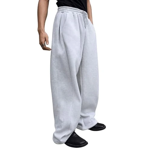 Offerta a tempo: Pantaloni Tuta Uomo Larghi, Lunghi Pantalone Sportivi Jogging con Tasche e Vita Elastica con Laccio Tinta Unita Pantaloni Baggy Legere Palestra Pantalone Abbigliamento Uomo per Running Fitness Sport - 0.00% da 9.98 € a 9.98 €