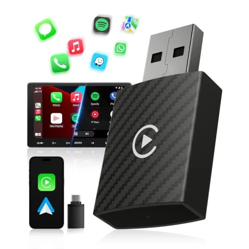 Offerta a tempo: Adattatore CarPlay Wireless e Android Auto Wireless, Navigatore GPS Auto - 20% da 49.99 € a 39.99 €
