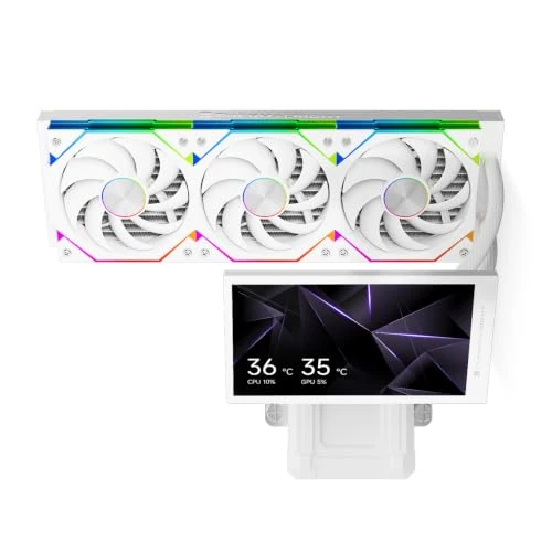 Offerta a tempo: Thermalright TR Dynamic Vision 360 ARGB - Refrigeratore liquido per CPU | Display LCD quadrato da 5 pollici per immagini, pompa magnetica ad alte prestazioni per risoluzione 854 x 480 - 0.00% da 103.90 € a 103.90 €