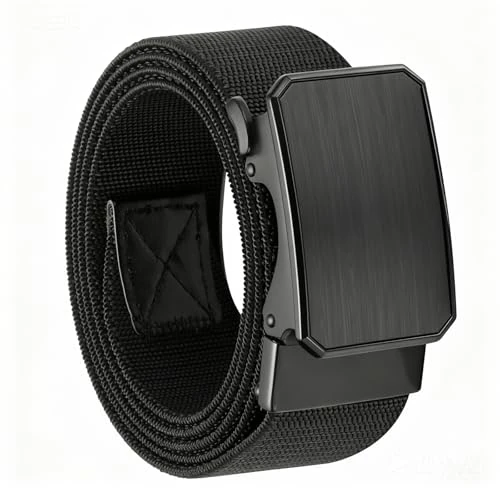 Offerta a tempo: VINATO Cintura Elastica Uomo Senza Fori, con Fibbia Automatica, Nero | Cintura elastica senza fori con fibbia a sgancio rapido, ideale per lavoro, trekking e uso quotidiano - 0.00% da 11.97 € a 11.97 €