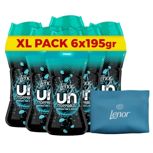 Offerta a tempo: Lenor Unstoppables Fresh Profumatore Bucato Lavatrice, 6x195gr + Omaggio - 40% da 41.99 € a 24.99 €