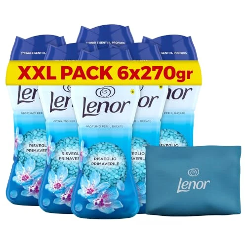 Offerta a tempo: Lenor Profumatore Bucato Lavatrice Risveglio Primaverile, 6×270gr + Omaggio - 39% da 53.99 € a 32.99 €