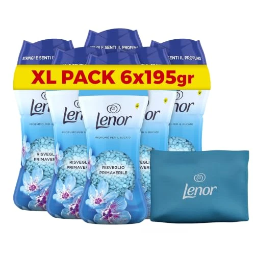 Offerta a tempo: Lenor Profumatore Bucato Lavatrice, Risveglio Primaverile, 6x195gr +Omaggio - 45% da 41.99 € a 22.99 €