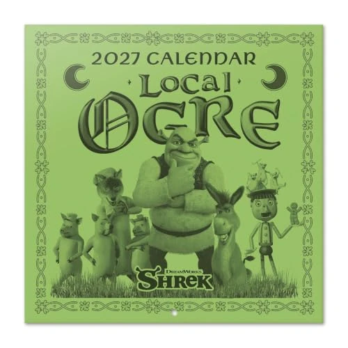 Offerta a tempo: Grupo Erik Shrek Calendario 2027 da Muro - Calendario da Parete 30x30 cm - 0.00% da 10.90 € a 10.90 €