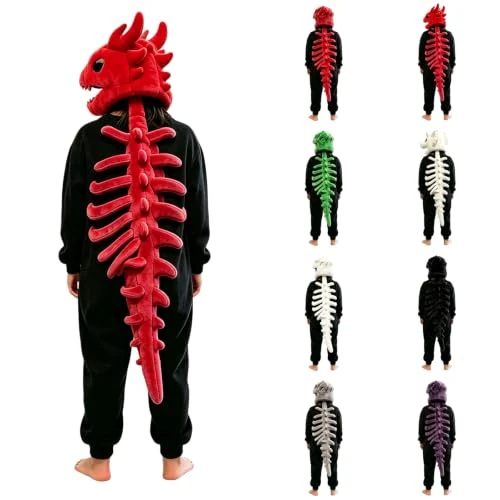 Offerta a tempo: Costume Scheletro Spinosaurus Adulto 3D Peluche con Testa e Coda，A - 0.00% da 65.99 € a 65.99 €