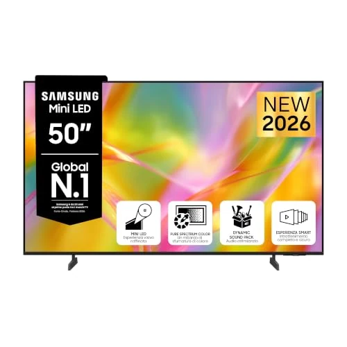 Offerta a tempo: Samsung Smart TV 50" UE50M61HAUXXE Mini LED Full HD, 2026 - 25% da 399.00 € a 299.00 €