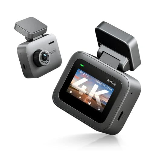 Offerta a tempo: 70mai 4K Dash Cam Auto A800 Nano, HDR, Wi-Fi 6 & App, Mini Dashcam per Auto | F1.55, Visione Notturna, Monitoraggio Parcheggio 24/7, Sensore G, IPS da 1,9", Supercondensatore, Registrazione in loop - 22% da 89.99 € a 69.99 €