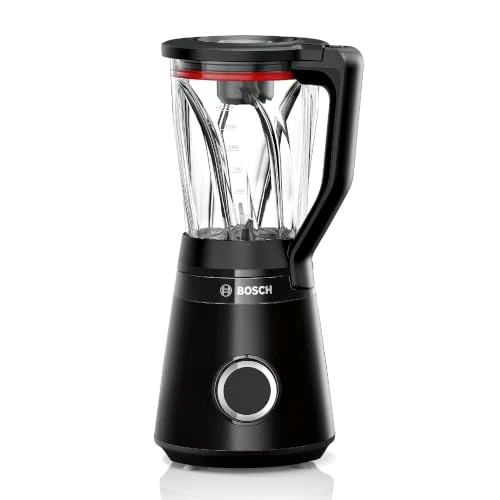 Offerta a tempo: Bosch Serie 4 Frullatore VitaPower MMB4151B, Potente 1200 W, 30.000 giri/min, Lame Rinforzate in Acciaio Inox, Bicchiere Frullatore in Tritan da 1.5 L, Componenti Lavabili in Lavastoviglie, Nero - 27% da 79.00 € a 57.99 €