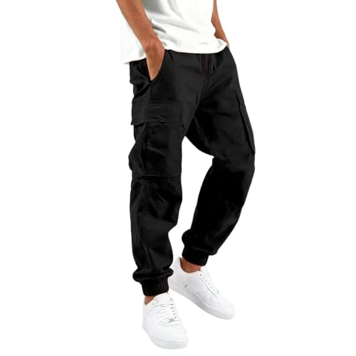 Offerta a tempo: Generico Pantaloni Cargo Uomo, Pantaloni da Lavoro Uomo Elasticità Tattici Militari Traspiranti Asciugatura Rapida Pants Leggeri Multi Tasche Resistente Morbida Pantalone - 0.00% da 9.98 € a 9.98 €