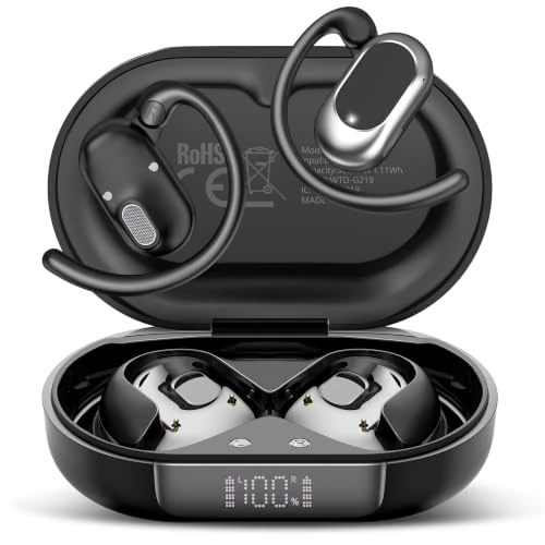Zeitlich begrenztes Angebot: STECEi KI Übersetzer Kopfhörer, 3-in-1Bluetooth 5.4 Echtzeit Sprachübersetzer Kopfhörer Open Ear164 Sprachen mit App/6 Übersetzungsmodi, Übersetzer Ohrhörer für Geschäft, Rabenschwarz von 129.99 € auf 35.99 € (72% Rabatt)