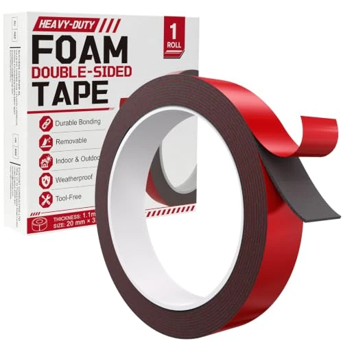 Offerta a tempo: Alyvisun Nastro Biadesivo Extra Forte, Adesivo Biadesivo 20 mm x 3,3 m | Spessore 1,1 mm, per Casa, Auto, Ufficio e Fai da Te - 0.00% da 8.49 € a 8.49 €