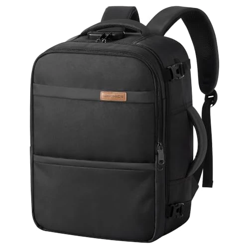 Offerta a tempo: SONGMICS Zaino Bagaglio a Mano, 40 x 30 x 20 cm, per easyJet, 24 L | Zaino Porta PC 17,3 Pollici, Impermeabile, Apertura a 180°, con Lucchetto, per Lavoro e Viaggio, Nero RBF004B101 - 0.00% da 23.99 € a 23.99 €