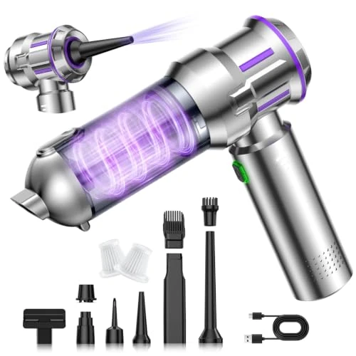 Oferta limitada: Aspiradora de Mano, 32000Pa 4 en 1 Aspirador Coche sin Cable Potente | Mini Aspirador con Descarga de Polvo Automática con un Toque, Motor sin Escobillas para Pelo de Mascotas, Coche, Hogar de 32.99 € a 32.99 € (ahorro 0.00%)
