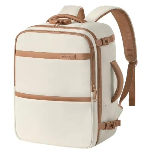 Zeitlich begrenztes Angebot: SONGMICS Handgepäck Rucksack, backpack, 40 x 30 x 20 cm, 24 L Reiserucksack | ryanair rucksack, reisegepäck,17,3 Zoll Laptopfach, Zahlenschloss, für Kurztrip, travel, geschäftsreise, Weiß, RBF004W101 von 25.99 € auf 25.99 € (0