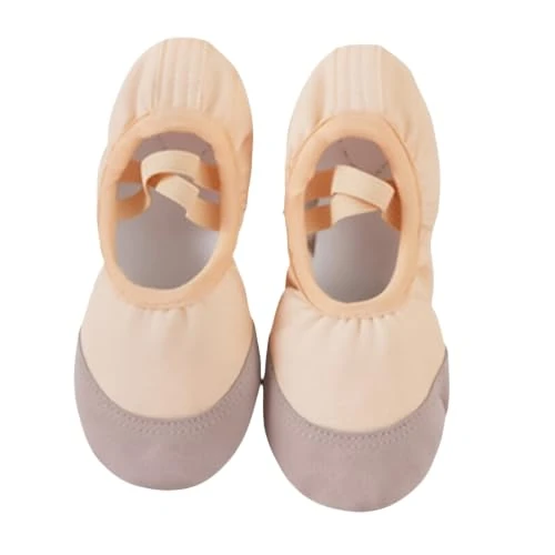 Offerta a tempo: Uwdiohq Scarpette da Danza Classica,Tela Ballerina Scarpe da Ginnastica Ballo Pantofole per Bambina e Adulti, con Suola Divisa e Fascia Elastica EU25-37 - 0.00% da 19.98 € a 19.98 €