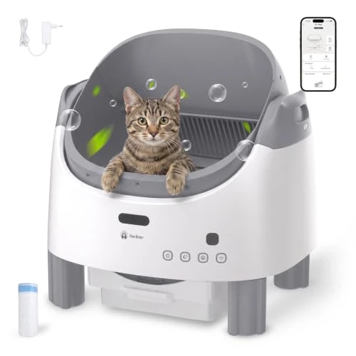 Zeitlich begrenztes Angebot: Redkey X1 Max Selbstreinigende Katzentoilette Offenes, XXL Automatisches Katzenklo für Mehrkatzenhaushalte mit App-Steuerung, Mehrfachsensoren, Sicherheitsschutz, Geruchsbekämpfung, Einklemmschutz von 239.99 € auf 239.99 € (0.