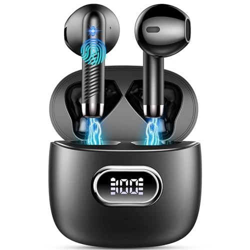Offerta a tempo: Renimer 2026 Nuove Cuffie Bluetooth 5.4 con APP, Cuffie Wireless con Riduzione del Rumore ENC 4 Mic, 55 ore di Riproduzione di Qualità Audio HD, IPX7 Impermeabile, Correre/Fitness/Lavoro - 76% da 89.99 € a 21.99 €