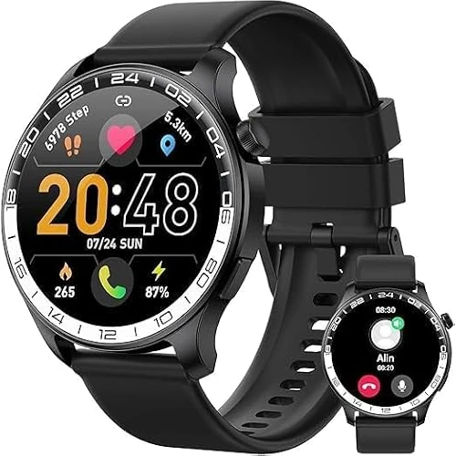 Offerta a tempo: 2026 Smartwatch Uomo Donna, 1.43" HD AMOLED Orologio Smartwatch con Chiamate e Whatsapp, Orologio Digitale con 100+Sport, SpO2/Sonno/Cardiofrequenzimetro, IP68 Impermeabile Smart Watch per iOS Android - 70% da 129.99 € a 38.99 €