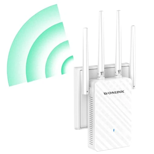 Tijdelijke aanbieding: WONLINK WLAN-versterker 1200 Mbps, wifi-repeater internetversterker | Dual band met 4 antennes, 1 Ethernet-poort, WPS & MU-MIMO, 3 modi repeater/router/AP, signaalweergave van 89.99 € naar 89.99 € (0.00% korting)