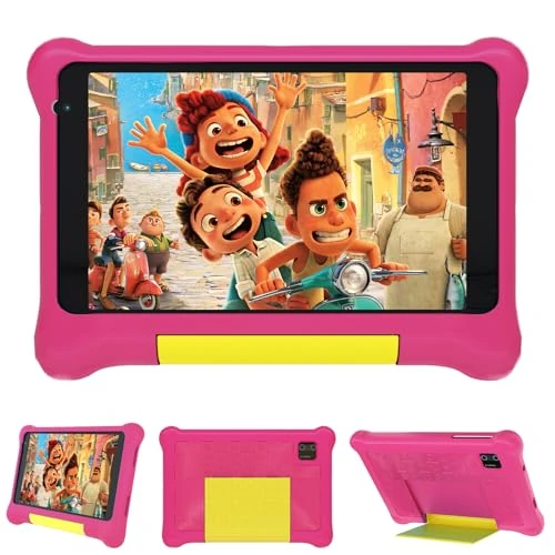 Offerta a tempo: Gleeso Tablet Bambini 7 Pollici Android Tablet Controllo Parentale(Pink) - 35% da 79.99 € a 52.24 €