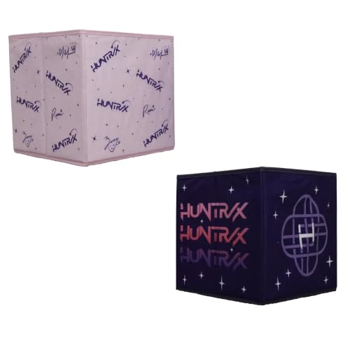 Offerta a tempo: Scatole portaoggetti con licenza ufficiale K Pop Demon Hunters | Confezione da 2 cubi pieghevoli | Design Huntrix Time | Perfette per organizzare la cameretta e la stanza dei giochi dei bambini - 0.00% da 20.99 € a 20.99 €