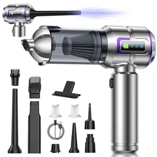 Offerta a tempo: ZINVILOY Aspirapolvere Senza Fili, 28000Pa Aspirapolvere Auto, Scarico Polvere Automatico a un Tocco One-Touch, Motore Brushless 3 Velocità,per Auto/Casa e Peli di Animali - 38% da 59.99 € a 36.98 €